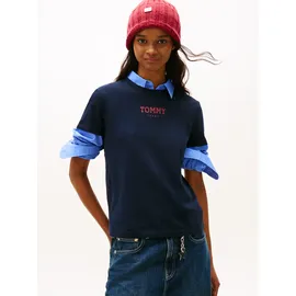 Tommy Hilfiger Tommy Jeans Kurzarmshirt TJW REG ESSENTIAL LOGO 2 TEE EXT blau XL (42)