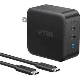 Wisam® Choetech 2xUSB-C PD 100W GaN Netzladegerät | Schwarz