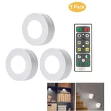 3er-Pack LED-Schrankleuchten mit Fernbedienung, LED-kabellose Touch-Schrankleuchten, Touch-Schranklampe, LED-Nachtlicht für Schlafzimmer,