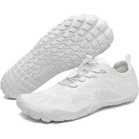 SAGUARO Barfuss Schuhe Damen Barfußschuhe Herren Barfussschuhe Outdoor Traillaufschuhe Leicht Barfuß Schuhe Barefoot Shoes Mit Zero-Drop Solhe,Smart I - Barfußschuhe Weiß,Gr.45 - 45 EU