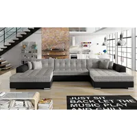 Krudox VEN Ecksofa U-Form 359x78x165 cm - Schlafsofa mit Bettkasten - Couch mit Stauraum - Sofa mit Schlaffunktion 300x129 cm - Stoff Berlin 01/Soft 11 (Kunstleder)