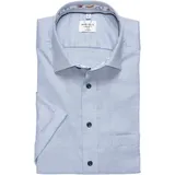 Marvelis Kurzarmhemd modern fit, bügelfrei, Businesshemd blau 38