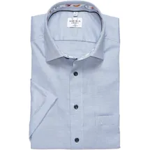 Marvelis Kurzarmhemd modern fit, bügelfrei, Businesshemd blau 38