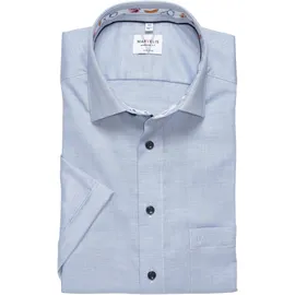 Marvelis Kurzarmhemd modern fit, bügelfrei, Businesshemd blau 38