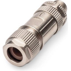 Digitus M12 Stecker, X-kodiert, IP67 Cat. 6A, feldkonfektionierbar, gerade, Netzwerk Zubehör