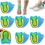 Coonoor Fersenpolster Fersensporn Einlagen Orthopädische Geleinlagen, Fersenkissen (10-tlg., 5 Paar), für Schuhe Fersenschutz Silikon, Lindern Plantarfasziitis blau 1.7 cm