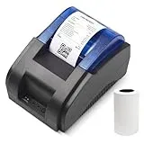 Bisofice Thermodrucker Bondrucker 58mm Belegdrucker Bluetooth USB Quittungsdrucker Kompatibel mit Windows/Linux/Android, Unterstützung ESC/POS