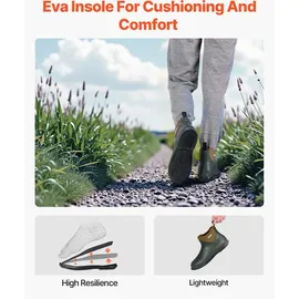 Vevor Gummistiefel Schwarz 40