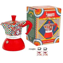 Bialetti Moka Induction 0,09 l 2 Tassen Rot
