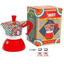 Bialetti Moka Induction 0,09 l 2 Tassen Rot