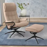 Stressless Relaxsessel "London", beige (sand paloma), B:80cm H:116cm T:71cm, Leder BATICK: durchgefärbtes und genarbtes Möbelleder;Leder PALOMA: durchgefärbtes Semianilin-Möbelleder;ROHLEDER Stoff Q2 FARON (100% Polyester im Flor, Grundgewebe: 50% Polyester, 50%