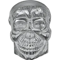 WOMO-DESIGN Deko Schädel Skull Aluminium Totenkopf Wandskulptur Gothic Totenschädel 42 cm