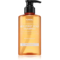 KUNDAL Beer Yeast Hair Loss Relief Shampoo stimulierendes und erfrischendes Shampoo gegen Haarausfall mit Duft Herb Mint 500 ml