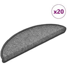 vidaXL Stufenmatten 20 Stk. Dunkelgrau 56x17x3 cm
