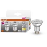 Osram Superstar Reflektorlampe für GU10-Sockel, klares Glas ,Warmweiß (2700K), 350 Lumen, Ersatz für herkömmliche 50W-Leuchtmittel, dimmbar, 2-er Pack, Klar