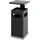 V-Part Ascher-Papierkorb mit Dach, 70 Liter, anthrazit