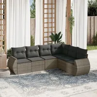 Festnight Loungemöbel mit Stauraum Garten Lounge Set Gartenlounge Rattan Sofa Outdoor Ecksofa Polyrattan Gartensofa Terrasse Ecklounge Terrassenmöbel Gartenmöbel Couch Sitzgarnitur