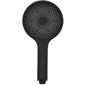 Wenko Duschkopf Softwater, schwarz matt, Handbrause, rund Ø Ø13 cm, 3 Strahlarten