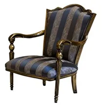 JVmoebel Loungesessel Streifensessel 70 x 108 x 75 cm Blau