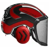 Pfanner Protos Integral Forest Forsthelm G16 F39 alle 24 Farben Forst Schutzhelm - schwarz/rot