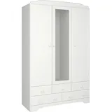 VCM Nilon Kleiderschrank 3 Türen 5 Schubladen 0 x 0 x 0 cm Weiß