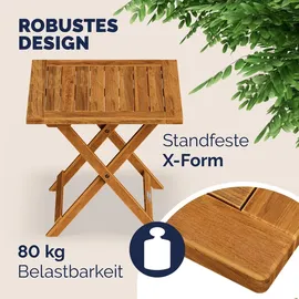 CASARIA Beistelltisch 46 x 46 cm braun klappbar