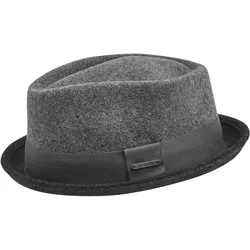 Filzhut CHILLOUTS "Neal Hat", Damen, Gr. LXL, grau, Wolle, unifarben, klassisch,modisch, Hüte