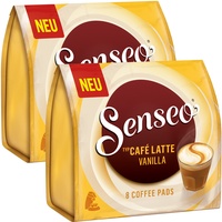 Senseo Kaffeepads Café Latte Vanilla, Vanille Milchkaffee, Milch Kaffee Pad, 16 Pads