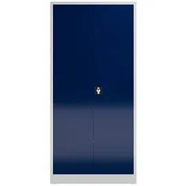Classix Stahlschrank X-530341 enzianblau, lichtgrau 92,0 x 42,0 x 194,5 cm, aufgebaut