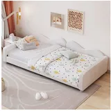 Okwish Kinderbett 90 x 200 cm Metall/MDF weiß