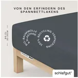 schlafgut Premium Baumwolle 140 x 200 - 160 x 220 cm gray deep
