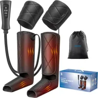 RENPHO Beinmassagegerät mit Wärme, Luftkompressionsmassagegerät zur Entspannung von Waden-, Fuß- und Oberschenkelmuskulatur, 2 Wärmemodi, 6 Modi und 4 Intensitäten zur Reduzierung von Müdigkeit