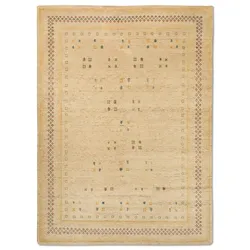 Morgenland Gabbeh Teppich - Loribaft Perser - Croco - natur - 200 x 140 cm - rechteckig