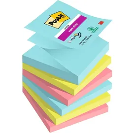 Post-it Post-it® Super Sticky Z-Notes Soulfoul Collection Haftnotizen extrastark farbsortiert, 6 Blöcke