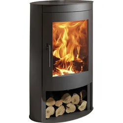Kaminofen PANADERO "Kaminofen Oval Ecodesign", schwarz, Kaminöfen