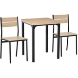 Homcom Essgruppe 3-tlg. natur/schwarz