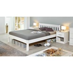 Preiswertes Bett aus weißer Kiefer in 140x200 cm - Genf