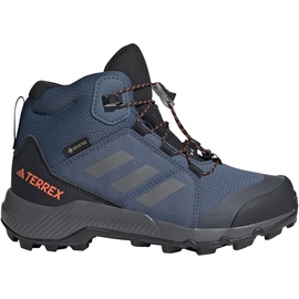 adidas Terrex Mid Gore-TEX Hiking Shoes Sneaker, Wonder Steel/Grey Three/Impact orange, 35