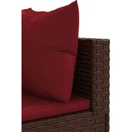 vidaXL Garten-Lounge-Set 4-tlg. braun
