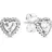 Pandora Ohrstecker Elevated Hearts Silber 298427C01 onesize