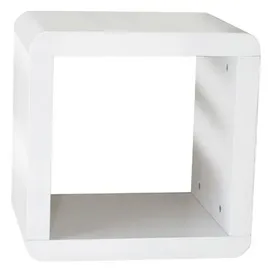 Phoenix Beistelltisch Leder 43 x 43 x 35 cm weiß