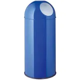 Helit H2401534 Abfallbehälter Metall, zwei Push Klappen, 30 L, blau