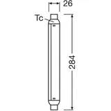 Osram LED-Leuchtmittel Röhre S15, S19, 28,4 cm, 7 W, 2.700 K