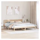 vidaXL Bettrahmen mit Kopfteil 180 x 200 cm Braun