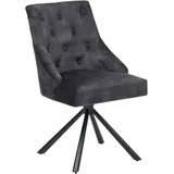Stolkom Polsterstuhl »Johanna«, (Set), 2 St., Samtstoff, 180 grad drehbar mit Auto-Return,