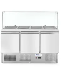 Hendi Kühltisch, dreitürig mit Glasdisplay 380L, 2/8 ̊C, 230V/310W, R600a