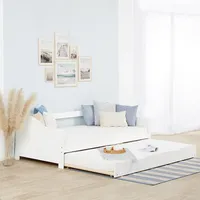 Homestyle4u Jugendbett mit 2 Lattenroste weiß