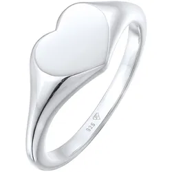 Elli Herz Liebe Siegelring 925 Silber Ringe   Damen 