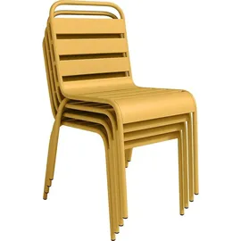 vente-unique Gartenmöbel-Set 5-tlg. Senfgelb