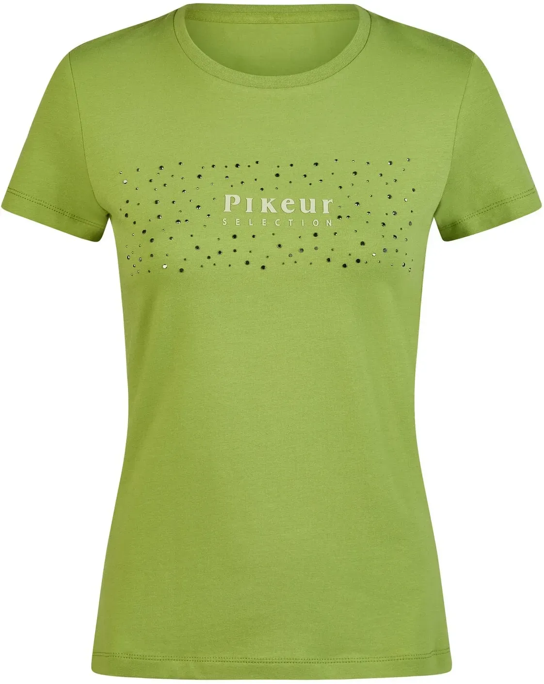 PIKEUR Selection Baumwollshirt mit Rundhals COTTON leaf green 34